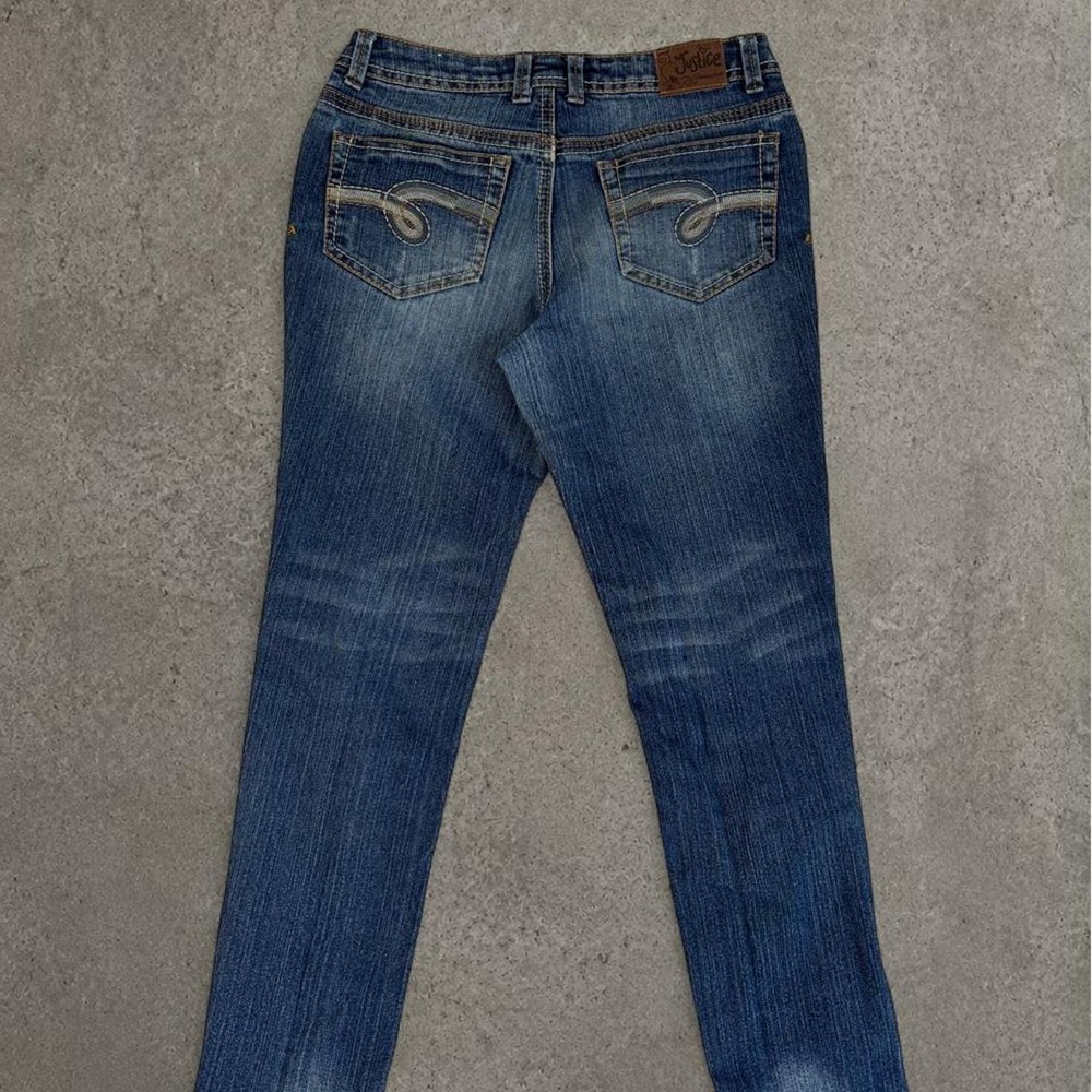 2000s y2k Justice Jeans Women's Skinny Low Rise Blue Denim